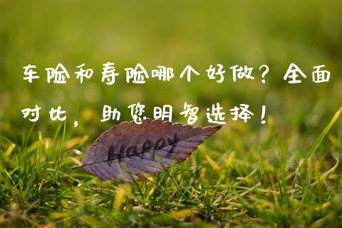 车险和寿险哪个好做？全面对比，助您明智选择！_https://cj001.lansai.wang_保险问答_第1张