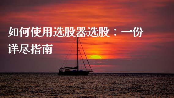 如何使用选股器选股：一份详尽指南_https://cj001.lansai.wang_财经问答_第1张