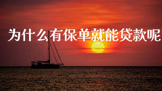 为什么有保单就能贷款呢_https://cj001.lansai.wang_理财问答_第1张