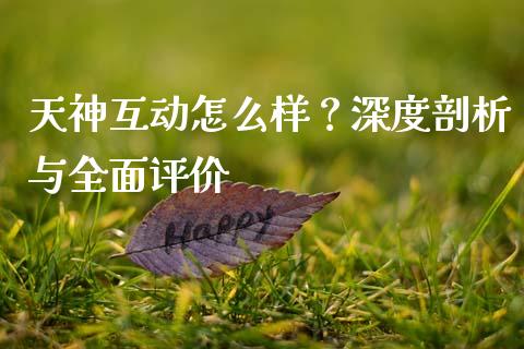 天神互动怎么样？深度剖析与全面评价_https://cj001.lansai.wang_理财问答_第1张