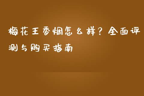 梅花王香烟怎么样？全面评测与购买指南_https://cj001.lansai.wang_财经问答_第1张
