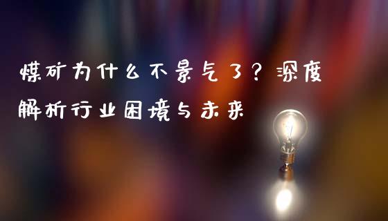 煤矿为什么不景气了？深度解析行业困境与未来_https://cj001.lansai.wang_理财问答_第1张