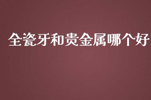 全瓷牙和贵金属哪个好_https://cj001.lansai.wang_股市问答_第1张