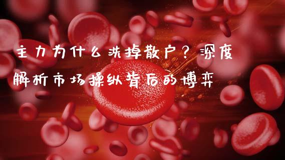 主力为什么洗掉散户？深度解析市场操纵背后的博弈_https://cj001.lansai.wang_保险问答_第1张