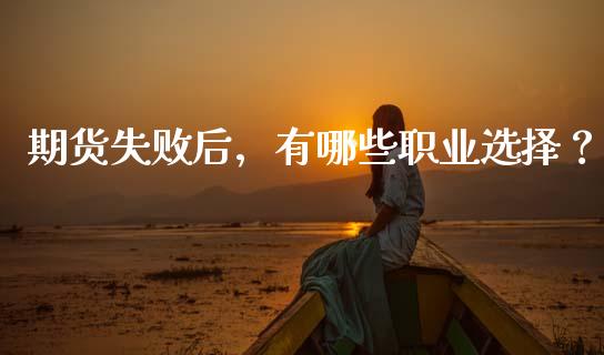期货失败后，有哪些职业选择？_https://cj001.lansai.wang_金融问答_第1张