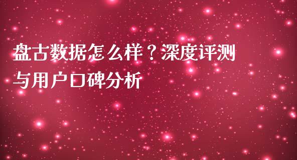 盘古数据怎么样？深度评测与用户口碑分析_https://cj001.lansai.wang_理财问答_第1张