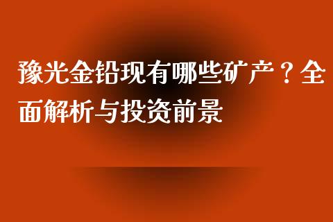 豫光金铅现有哪些矿产？全面解析与投资前景_https://cj001.lansai.wang_会计问答_第1张