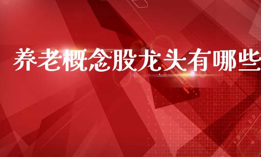 养老概念股龙头有哪些_https://cj001.lansai.wang_金融问答_第1张