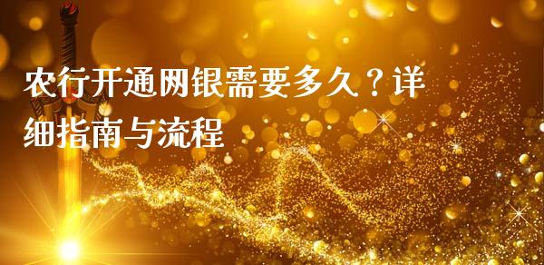 农行开通网银需要多久？详细指南与流程_https://cj001.lansai.wang_会计问答_第1张