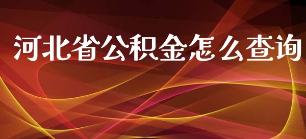 河北省公积金怎么查询_https://cj001.lansai.wang_保险问答_第1张