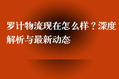 罗计物流现在怎么样？深度解析与最新动态_https://cj001.lansai.wang_财经问答_第1张