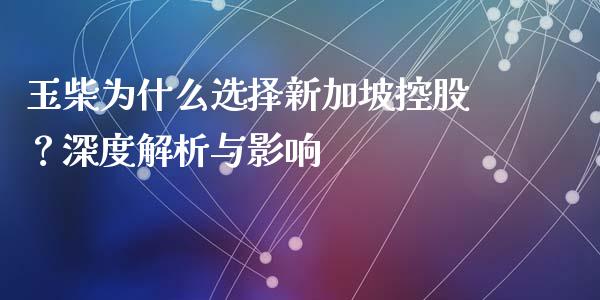 玉柴为什么选择新加坡控股？深度解析与影响_https://cj001.lansai.wang_期货问答_第1张