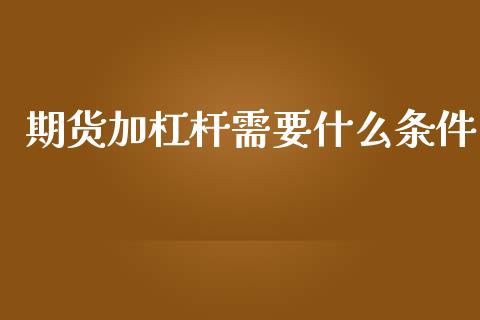 期货加杠杆需要什么条件_https://cj001.lansai.wang_金融问答_第1张
