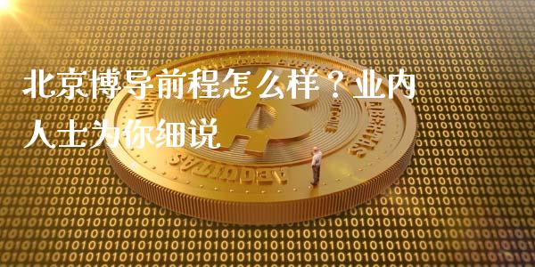 北京博导前程怎么样？业内人士为你细说_https://cj001.lansai.wang_会计问答_第1张