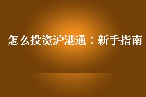 怎么投资沪港通:新手指南_金融问答_第1张_财经百问网 怎么投资沪港通:新手指南_https://cj001.lansai.wang_金融问答_第1张