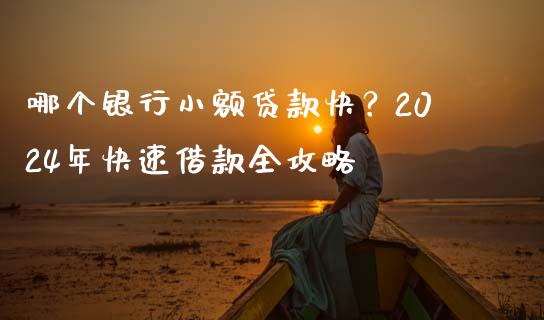 哪个银行小额贷款快？2024年快速借款全攻略_https://cj001.lansai.wang_股市问答_第1张