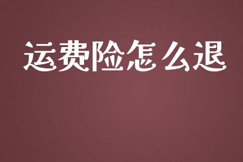 运费险怎么退_https://cj001.lansai.wang_保险问答_第1张