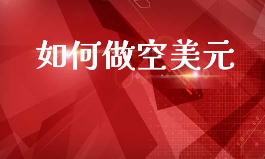 如何做空美元_https://cj001.lansai.wang_金融问答_第1张