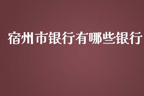 宿州市银行有哪些银行_https://cj001.lansai.wang_理财问答_第1张