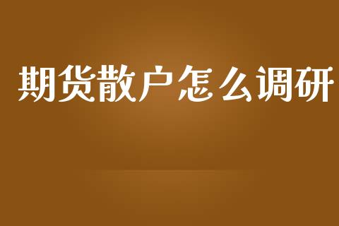期货散户怎么调研_https://cj001.lansai.wang_期货问答_第1张