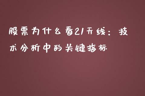 股票为什么看21天线：技术分析中的关键指标_https://cj001.lansai.wang_会计问答_第1张
