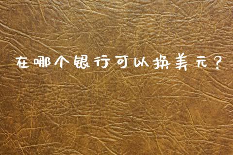 在哪个银行可以换美元？_https://cj001.lansai.wang_会计问答_第1张