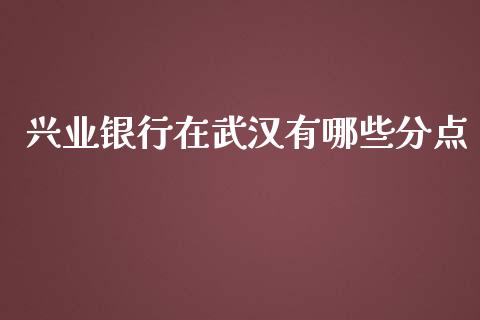 兴业银行在武汉有哪些分点_https://cj001.lansai.wang_理财问答_第1张