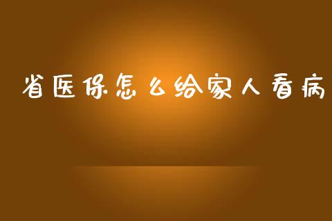 省医保怎么给家人看病_https://cj001.lansai.wang_保险问答_第1张