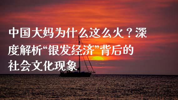 中国大妈为什么这么火？深度解析“银发经济”背后的社会文化现象_https://cj001.lansai.wang_财经问答_第1张