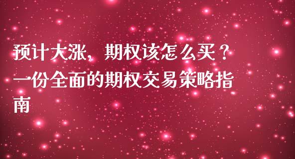 预计大涨，期权该怎么买？一份全面的期权交易策略指南_https://cj001.lansai.wang_理财问答_第1张