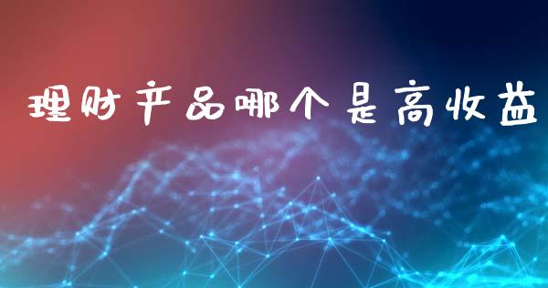理财产品哪个是高收益_https://cj001.lansai.wang_财经问答_第1张