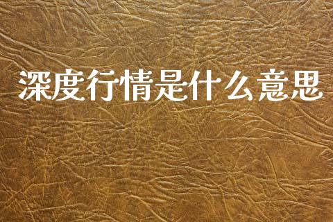 深度行情是什么意思_https://cj001.lansai.wang_期货问答_第1张