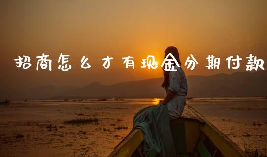 招商怎么才有现金分期付款_https://cj001.lansai.wang_金融问答_第1张