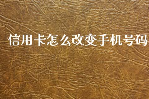 信用卡怎么改变手机号码_https://cj001.lansai.wang_金融问答_第1张