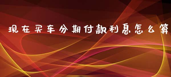 现在买车分期付款利息怎么算_https://cj001.lansai.wang_理财问答_第1张