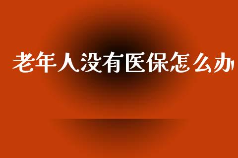 老年人没有医保怎么办_https://cj001.lansai.wang_保险问答_第1张
