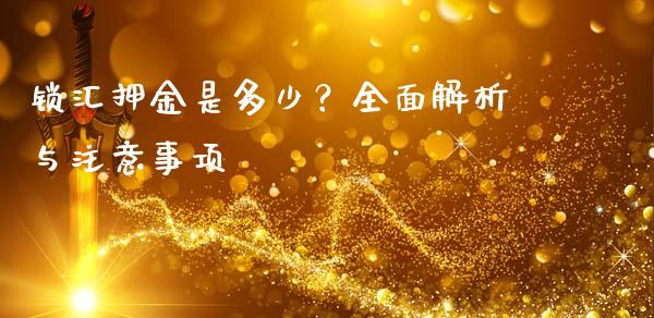 锁汇押金是多少？全面解析与注意事项_https://cj001.lansai.wang_财经问答_第1张