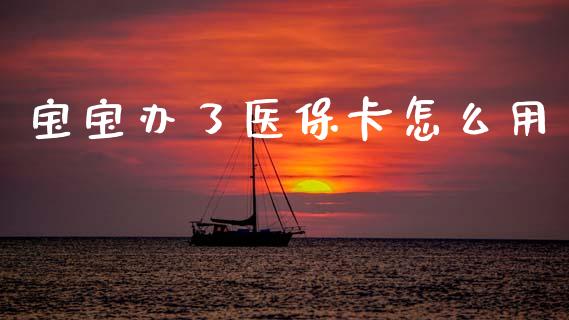 宝宝办了医保卡怎么用_https://cj001.lansai.wang_保险问答_第1张