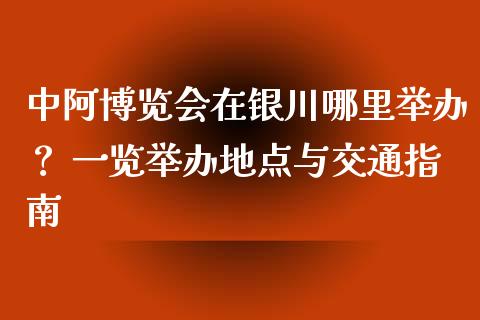 中阿博览会在银川哪里举办？ 一览举办地点与交通指南_https://cj001.lansai.wang_保险问答_第1张