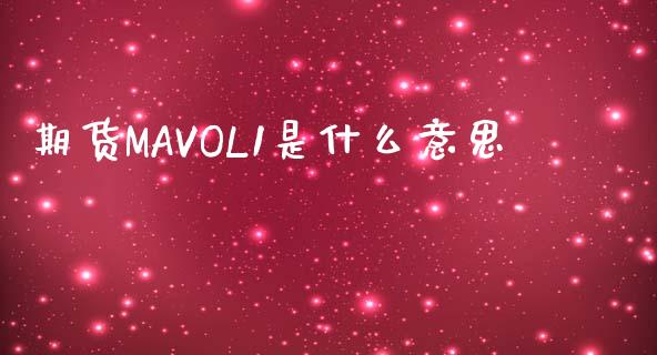 期货MAVOL1是什么意思_https://cj001.lansai.wang_会计问答_第1张