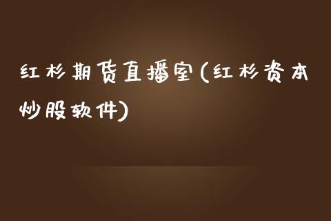 红杉期货直播室(红杉资本炒股软件)_https://cj001.lansai.wang_财经问答_第1张