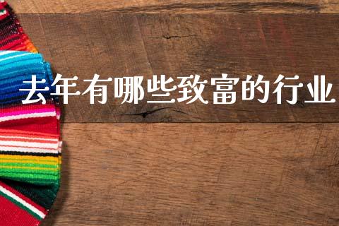 去年有哪些致富的行业_https://cj001.lansai.wang_财经百问_第1张
