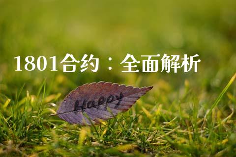 1801合约：全面解析_https://cj001.lansai.wang_财经问答_第1张