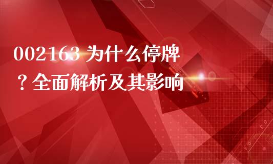 002163 为什么停牌？全面解析及其影响_https://cj001.lansai.wang_期货问答_第1张