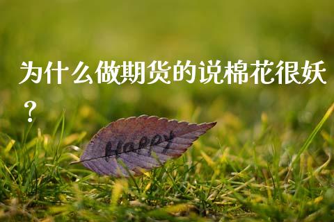 为什么做期货的说棉花很妖？_https://cj001.lansai.wang_财经问答_第1张