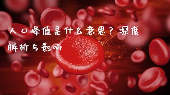 人口峰值是什么意思？深度解析与影响_https://cj001.lansai.wang_保险问答_第1张