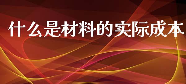 什么是材料的实际成本_https://cj001.lansai.wang_会计问答_第1张