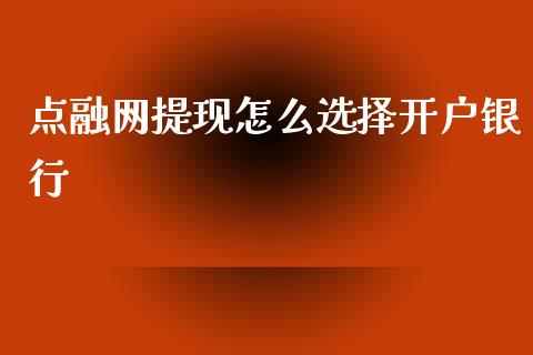 点融网提现怎么选择开户银行_https://cj001.lansai.wang_金融问答_第1张
