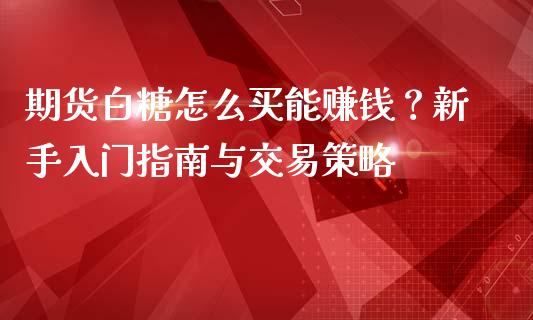 期货白糖怎么买能赚钱？新手入门指南与交易策略_https://cj001.lansai.wang_会计问答_第1张