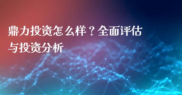 鼎力投资怎么样？全面评估与投资分析_https://cj001.lansai.wang_期货问答_第1张